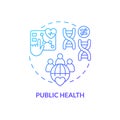 Public health blue gradient concept icon Royalty Free Stock Photo