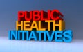 public health initiatives on blue Royalty Free Stock Photo