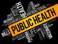 Public health word cloud collage Royalty Free Stock Photo