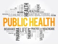 Public health word cloud collage, healthcare concept Royalty Free Stock Photo