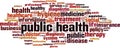 Public health word cloud Royalty Free Stock Photo