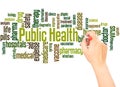 Public health word cloud hand writing concept Royalty Free Stock Photo