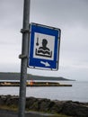 Hot swimming pool sign Royalty Free Stock Photo