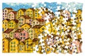 Public housing concept image in jigsaw puzzle shape