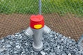 Public Hydrants for Fire Protection System Beside Sidewalk, Emergency Connector of Water Pipeline for Prevention Fire., Royalty Free Stock Photo