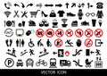 Public icons. Advertising and marketing icons, vector set