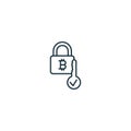 Public key cryptography icon. Monochrome simple sign from blockchain collection. Public key cryptography icon for logo