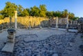 Public latrine, ancient Roman-Byzantine city of Bet Shean Nysa-Scythopolis Royalty Free Stock Photo