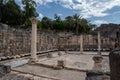 A public latrine, Remains of an Ancient City of Beit She`an. Beit She`an National Park in Israel