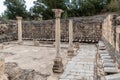 Public Lavatories bathroom of the seats at Beit She`an in Israel Royalty Free Stock Photo
