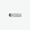 Public library icon sticker isolated on gray background Royalty Free Stock Photo