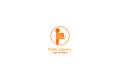 Public library logo template Royalty Free Stock Photo