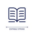 Public library pixel perfect linear ui icon Royalty Free Stock Photo