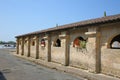 Public medieval bath house or washhouse in the centre of Bourg, also Bourg-sur-Gironde, Gironde department, France.