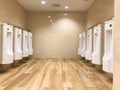 Public modern clean male restroom Royalty Free Stock Photo