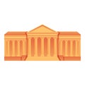 Public museum building icon, cartoon style Royalty Free Stock Photo