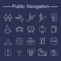 Public Navigation Signs Icons.