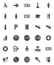 Public navigation signs vector icons set Royalty Free Stock Photo