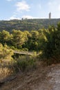 The public Nesher Park suspension bridges in Nesher city in northern Israel