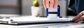 Public Notary Contract Document Stamp Royalty Free Stock Photo