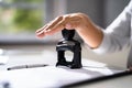 Public Notary Contract Document Stamp Royalty Free Stock Photo