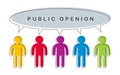 Public opinion concept crowd of people talking speech bubble vector concept design.