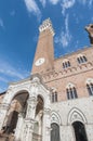 Public Palace and Mangia Tower in Siena, Italy