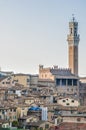 Public Palace and it's Mangia Tower in Siena, Italy