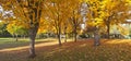 Public park Autumn panorama Gresham Oregon. Royalty Free Stock Photo