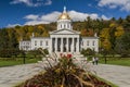 Public Park - Historic State House - Capitol in Autumn / Fall Colors - Montpelier, Vermont