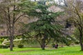 Public park Pincian Hill, Villa Borghese Gardens in Rome, Italy