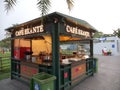 Public park small snacks corner or restaurant named \'Cafe Ekante\' display at Eco Park, Newtown, Kolkata.