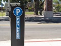 Public Parking Meter Kiosk Sign Royalty Free Stock Photo