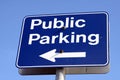 Public parking sign