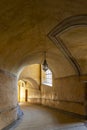 Public passage through castle in Cesky Krumlov Royalty Free Stock Photo