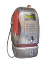 Public pay telephone, isolated Royalty Free Stock Photo