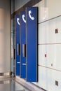 Public phone booths in major international airport Royalty Free Stock Photo