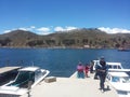 Public pier in Copacabana, Lake Titicaca, Bolivia