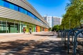 Public place at a shopping center in Berlin Marzahn, Germany