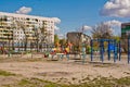 Public playground in the city without children