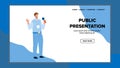 Public Presentation Talk Man For Audience Vector Royalty Free Stock Photo