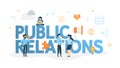 Public relations concept illustration Royalty Free Stock Photo