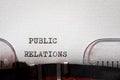 Public relations phrase Royalty Free Stock Photo