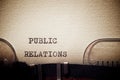 Public relations phrase Royalty Free Stock Photo
