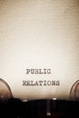 Public relations phrase Royalty Free Stock Photo