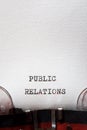 Public relations phrase Royalty Free Stock Photo