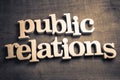 Public Relations Wood Words Royalty Free Stock Photo