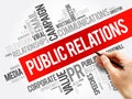 Public Relations word cloud collage Royalty Free Stock Photo