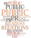 Public relations. Word cloud illustration.