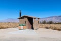 Public restroom in the desert